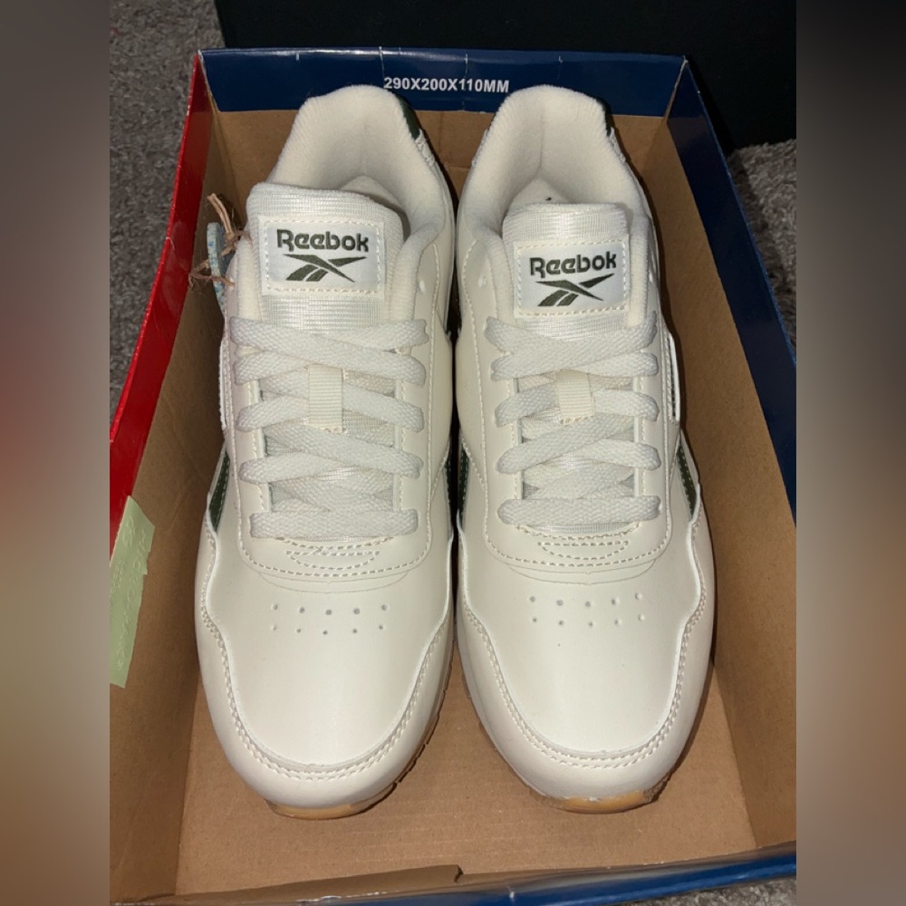 Reebok Harman Run Double Shoes Womens Classic White and Green Sneakers 7.5 - Picture 11 of 12